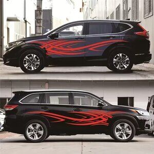 #1022 2pcs of Car Decoration Striped Side Skirt Stickers for Personalized